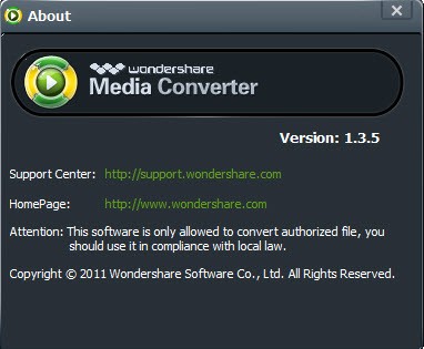 Wondershare Media Converter 1.3.5