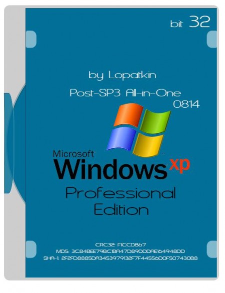 Microsoft Windows XP Professional 32 bit Post-SP3 All-in-One 0814