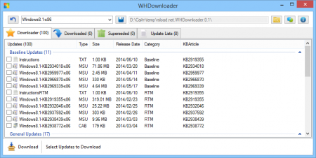 Windows Hotfix Downloader 1.1.8.5 + WHDownloader 0.2.0