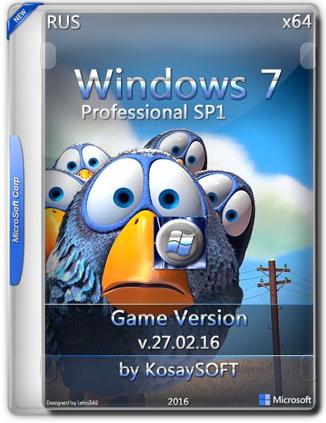 Windows 7 Pro SP1 x64 Game by KosaySOFT v.27.02.16