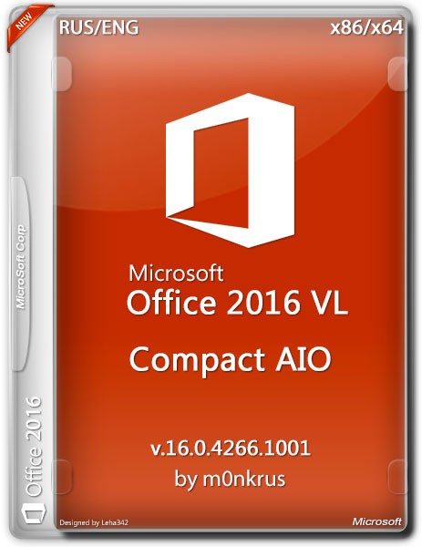 Microsoft Office 2016 VL x86/x64 Compact AIO by m0nkrus